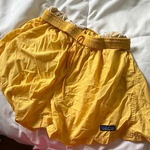 Yellow Patagonia shorts
